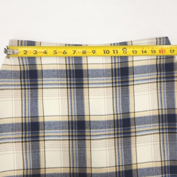 Francescas Collection Blue Rain Mini Skirt Size XL Light Academia Schoolgirl - Picture 4 of 8